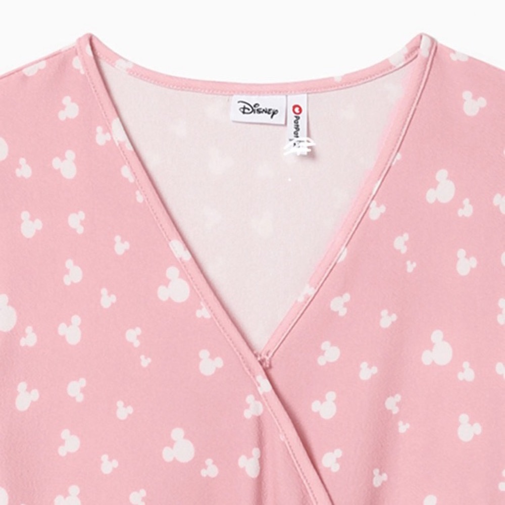PatPat Pink Long Sleeve Wrap Midi Dress with Bow - Picture 2 of 11